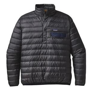 Patagonia Men's Down Snap-T Pullover in Forge Grey